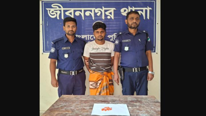 জীবননগরে পুলিশের অভিযানে ইয়াবাসহ যুবক আটক